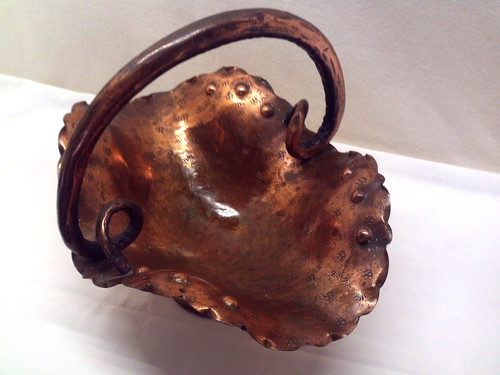 Kupfer schale mit henkel - schale,