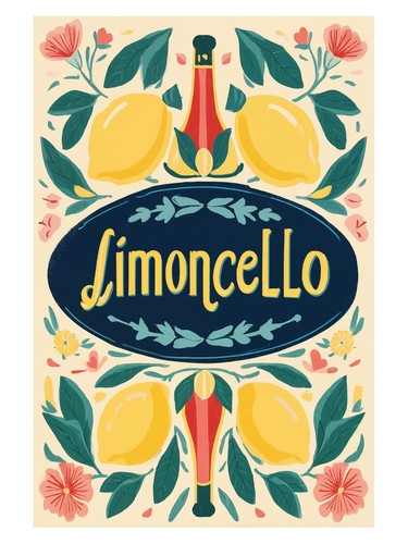 Limoncello vintage poster - limoncello,