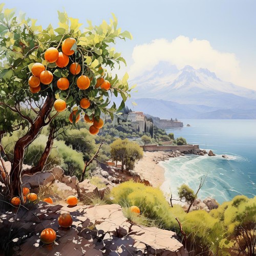 Wandbild landschaft toskana - wandbild,