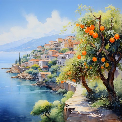 Deko bild landschaft toskana - deko,
