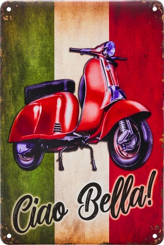 Retro blechschild italien - retro,