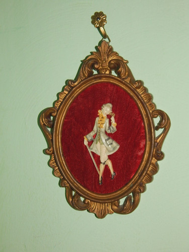 Vintage relief wandbild rokoko - vintage,