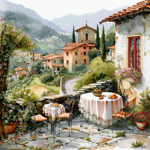 Wandbild toskana italien - wandbild,