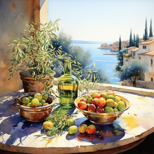 Dekobild mediterran landschaft - dekobild,