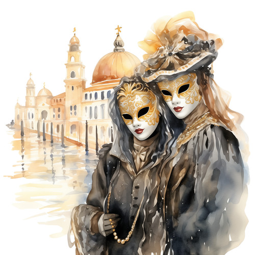 Wandbild karneval venedig - wandbild,