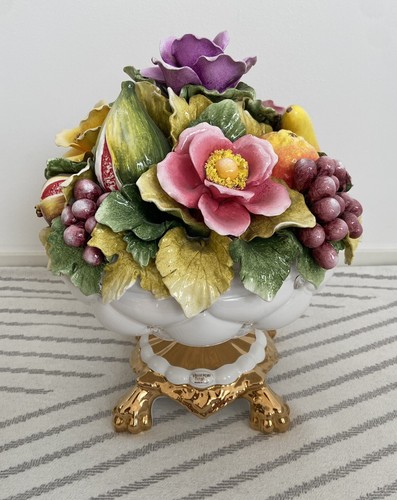 Keramik blumen früchtekorb - keramik,