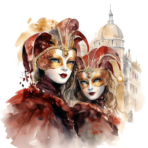 Wandbild karneval venedig - wandbild,