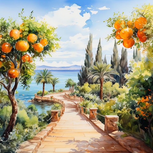 Wandbild toskana landschaft - toskana,